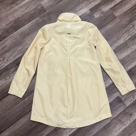 Via Spiga Women’s Mock Neck Plain Long Sleeve Raincoat Sz Extra Small In Yellow - Picture 10 of 16
